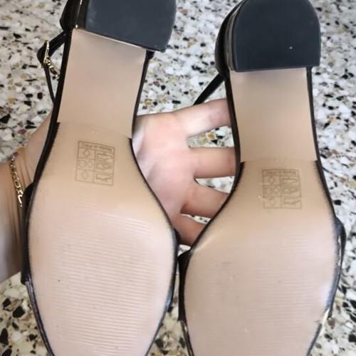 Exe Rakel-842 women's leather sandals like new, black, high heel