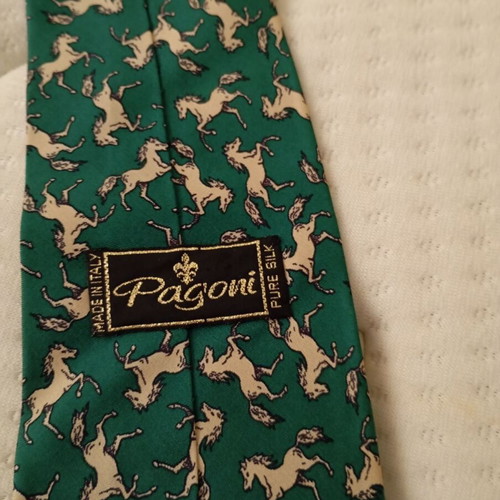Silk men's tie Pagoni made in Italy like new
