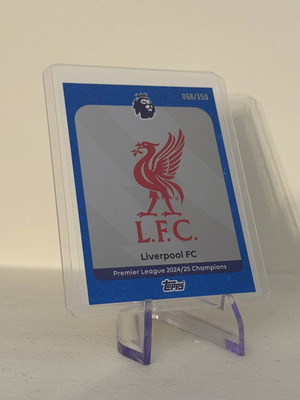 Topps Premier League Liverpool Team Logo Badge Blue 2025-26 like new
