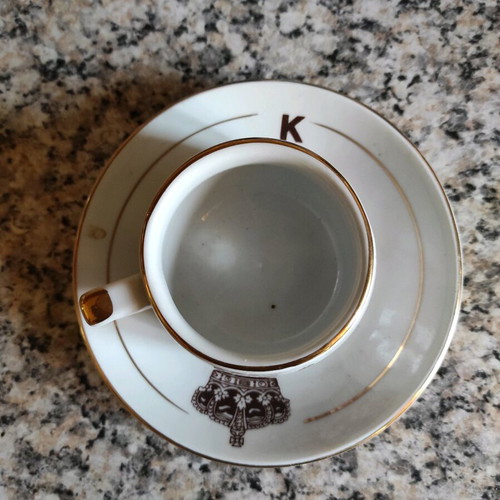 Authentic Greek coffee cup with crown made to order
