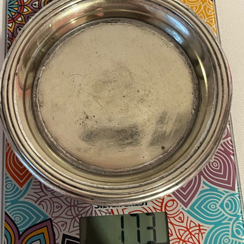 Christofle silver-plated wine coaster used with historic hallmark