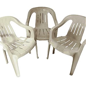 Σετ 3 πλαστικές καρέκλες 75x54x40