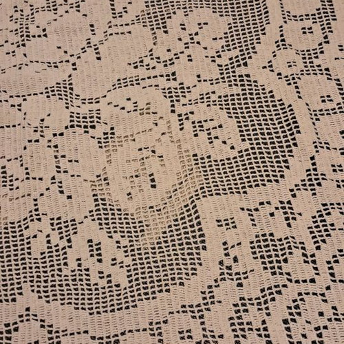 Tablecloth with crochet used 1.00×0.90