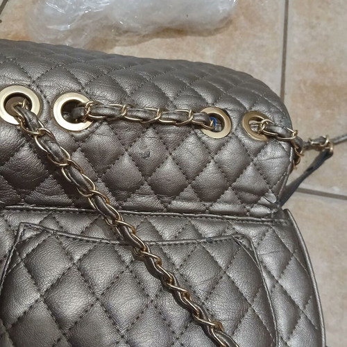Silver shoulder bag, small size
