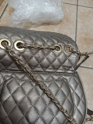 Silver shoulder bag, small size
