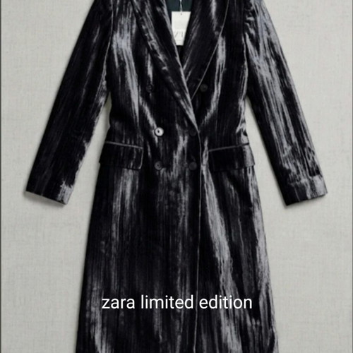 Zara limited edition thin coat, black, XS