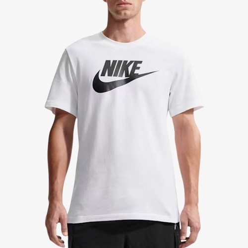 Nike AR5004 men's cotton t-shirt with print, size M, white