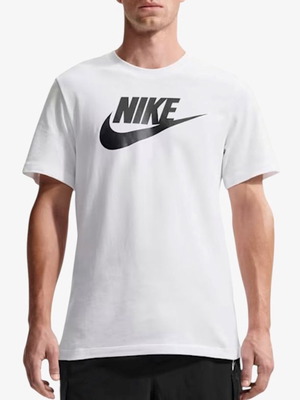 Nike AR5004 men's cotton t-shirt with print, size M, white