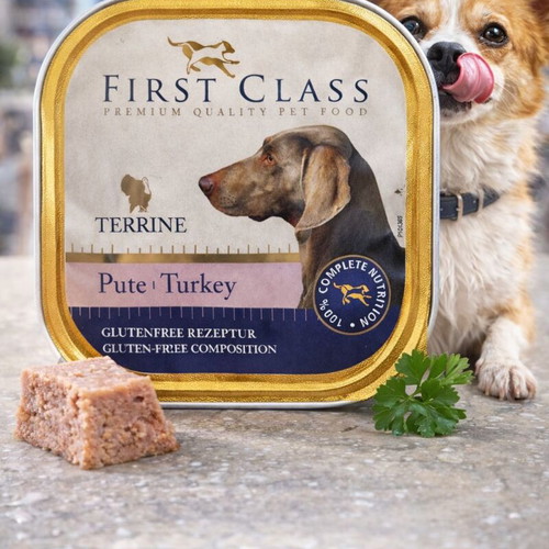 Complete Dog Food Paté Meat with Turkey 300g new