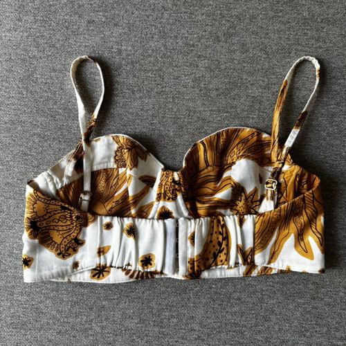 Bustier top satin with elastic back and adjustable straps, like new