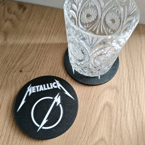 Σουβέρ Metallica καινούργια, σετ 2, 3d printed, πλαστικό PLA