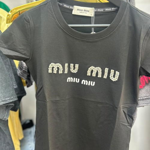 Miu Miu women's T-shirt with stones, sizes S-XL