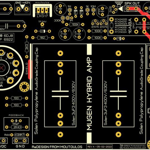Mugen Hybrid Audio Amplifier PCB Board new