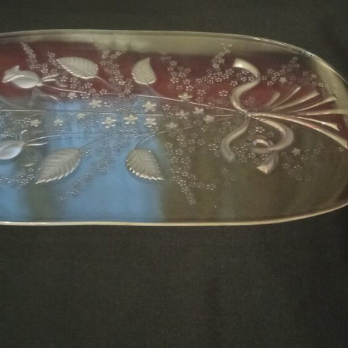 Glass tray new, unused