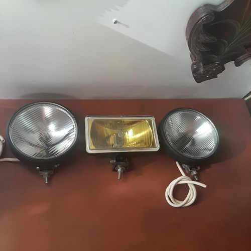 Halogen car spotlights used, pack of three, English made