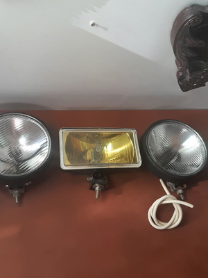 Halogen car spotlights used, pack of three, English made