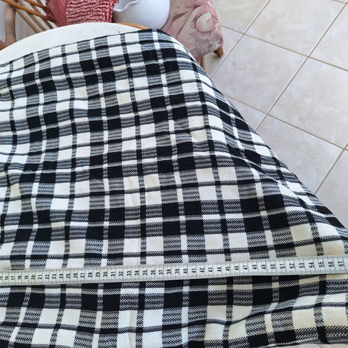 Checked pencil skirt black and white used size L