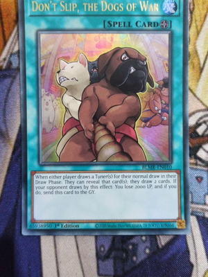 Field Spell Don't Slip, The Dogs Of War σαν καινούργιο, Yu-Gi-Oh!