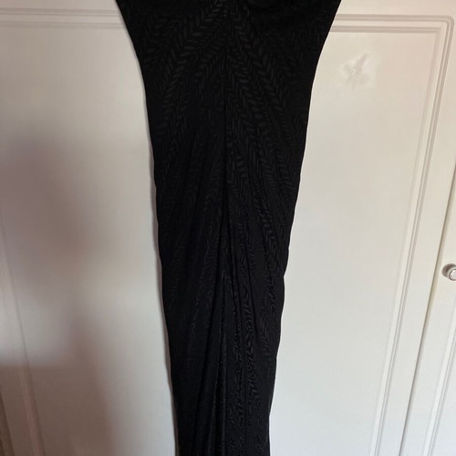 Nadia Rapti dress new, black, size S with slit and tie back