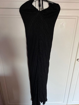 Nadia Rapti dress new, black, size S with slit and tie back