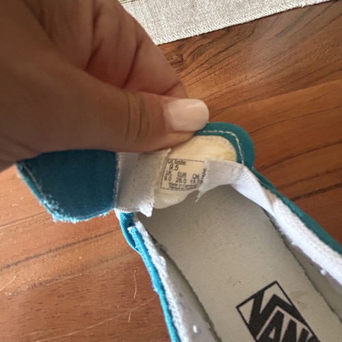 Vans kids' sneakers turquoise checkerboard size 26