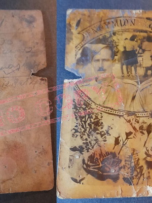 Vintage κάρτα «Ενθύμιον Φιλίας» 1940 με ένστολους στρατιώτες μεταχειρισμένη