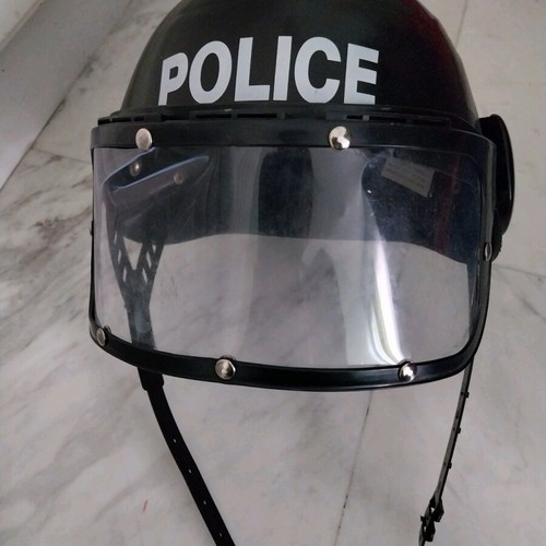 Children's police helmet used