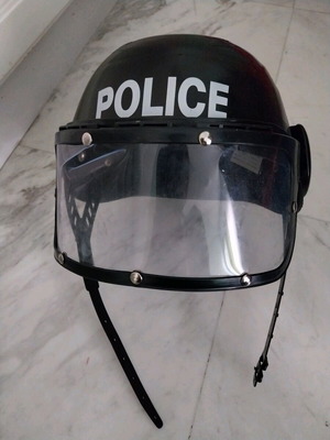 Children's police helmet used