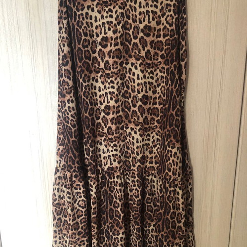 Maxi animal print skirt size M/L like new brown