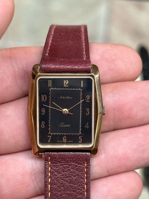 Swiss watch Michel Latour with leather strap like new