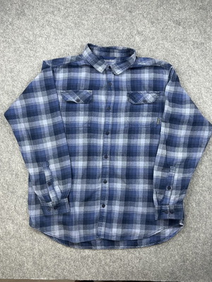 Columbia checked shirt XL used, navy white outdoor preppy