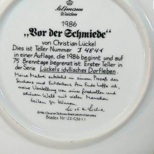 Bradex wall plates new, Seltmann Weiden collection, porcelain GDR 1986-1987