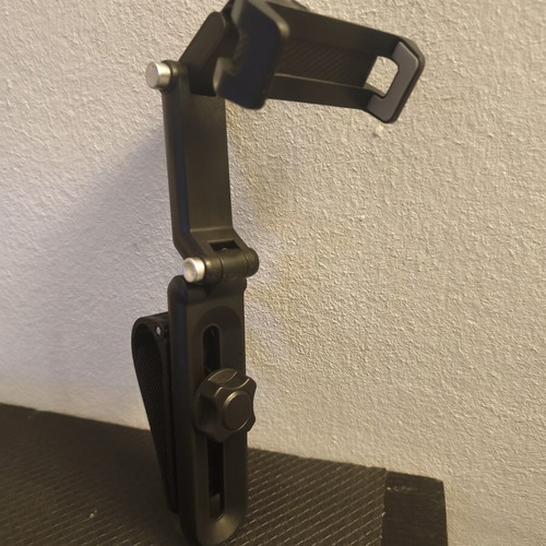 Car phone holder with clip handle and rotating ball head