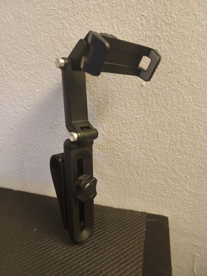 Car phone holder with clip handle and rotating ball head