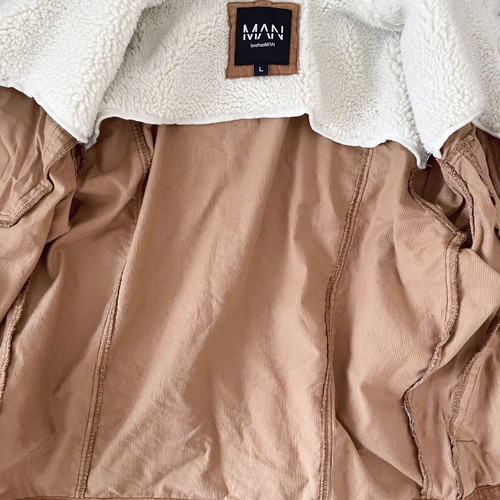 BoohooMAN Brown Corduroy Jacket Large used
