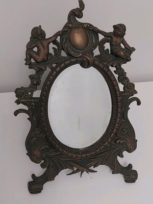 Καθρέφτης μπρούτζινος οβάλ style Mirror Antique μεταχειρισμένος