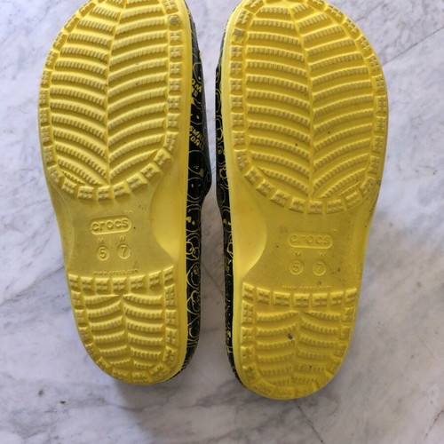 Crocs women's slippers like new, black and yellow, size 37
