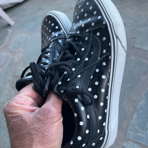 Vans Old Skool Leather Polka Dots sneakers like new, black and white