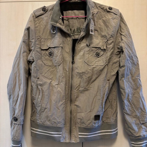 Jacket used, gray and beige, size L