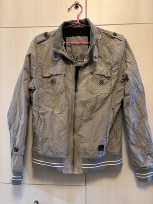 Jacket used, gray and beige, size L