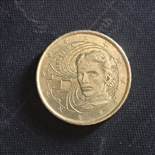 Croatia 50 cents euro coin 2023