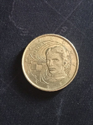 Croatia 50 cents euro coin 2023