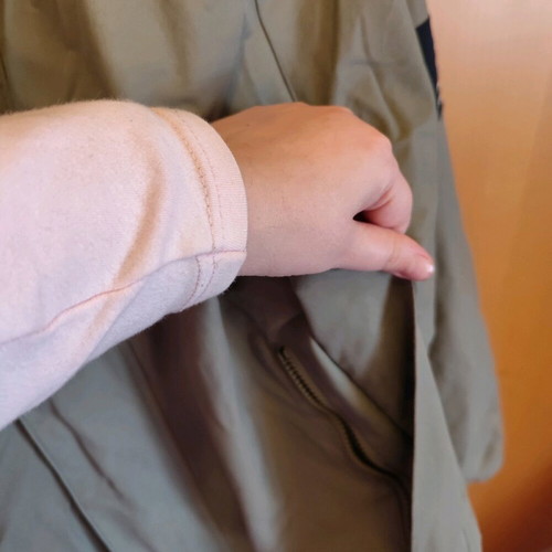 Nautica khaki double face jacket used, with pockets