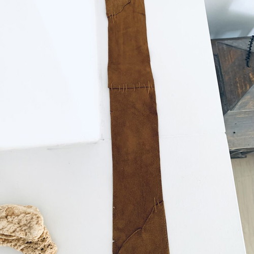Leather belt handmade by DYENS + FOTINAKI like new, adjustable size