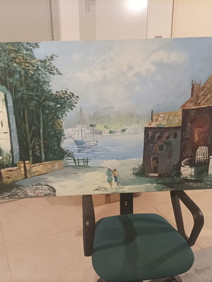 Πίνακας ζωγραφικής μεταχειρισμένος, αυθεντικός χειροποίητος 1,30x0,70