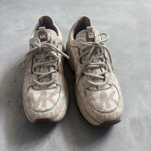 Michael Kors trainers beige with MK monogram, size US 8.5 / EU 39