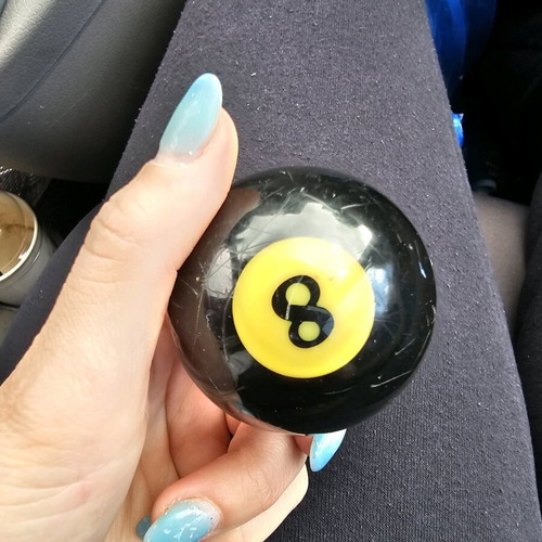 Billiard ball used, number 8 vintage