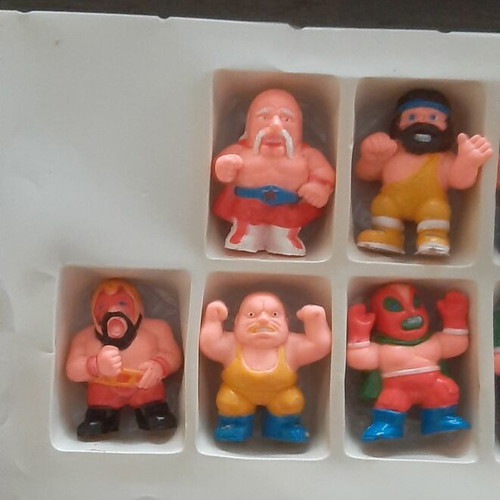 Set of 12 vintage wrestling figures 1980s-90s, vinyl