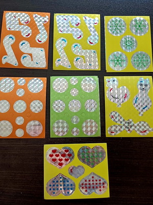 Retro 43 holographic stickers '80s like new