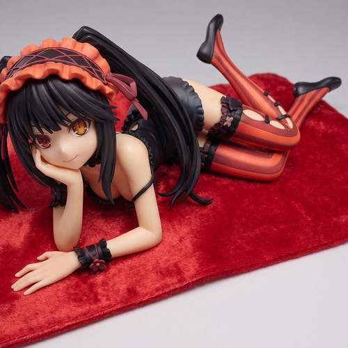 Kurumi Tokisaki Date A Live Lingerie Ver. anime figure with red satin pillow